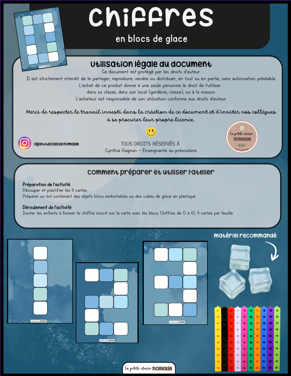 Atelier - Chiffres en blocs de glace - Monde polaire