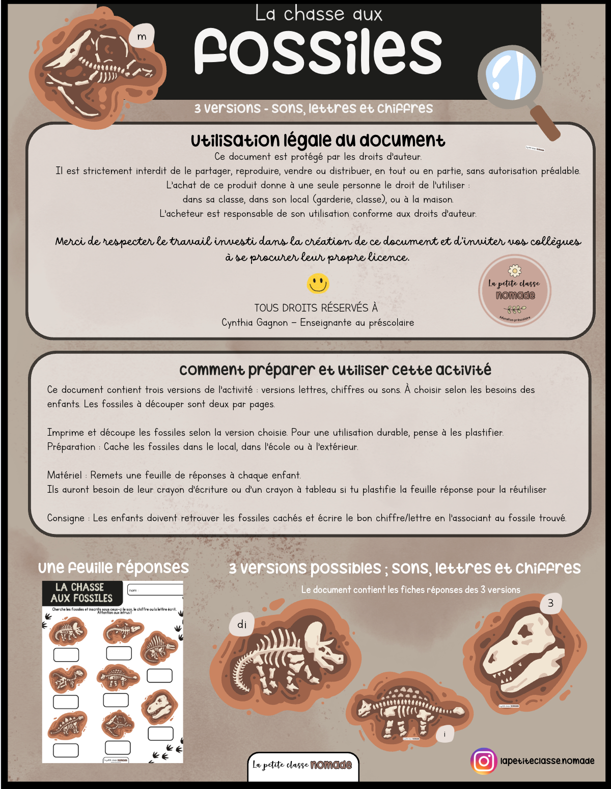 Lettre Ff - Fossile