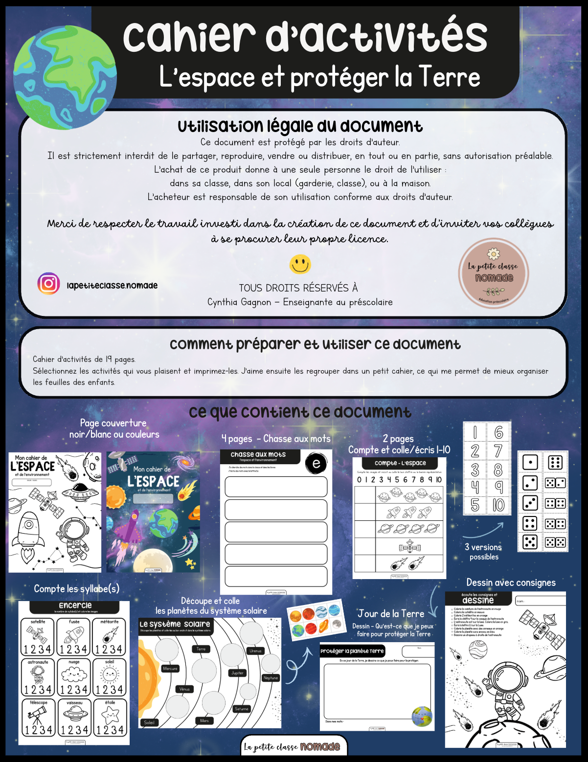 Cahier activités - Espace