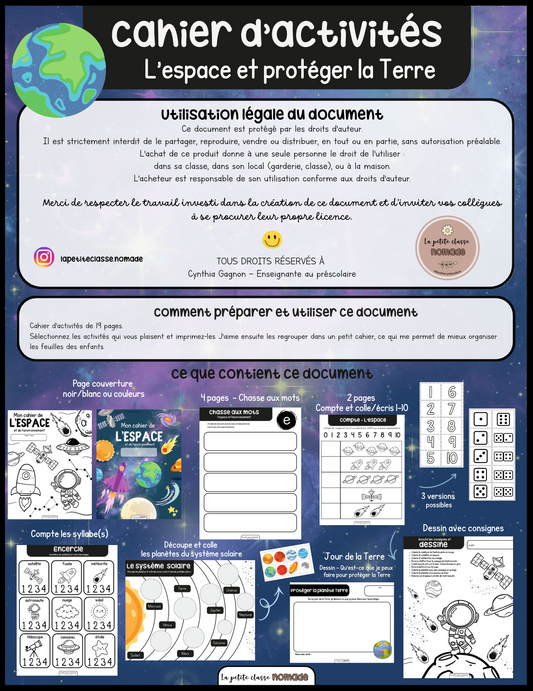Cahier activités - Espace