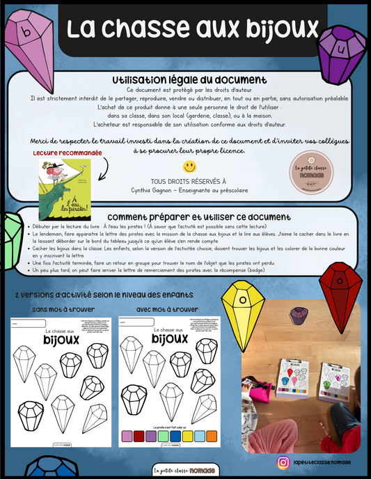 Chasse aux bijoux - Pirates et océan