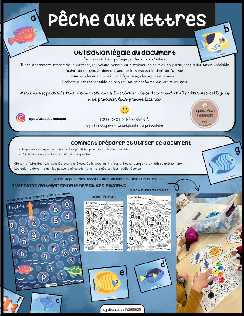 Atelier - Pêche aux lettres - Pirates et océan