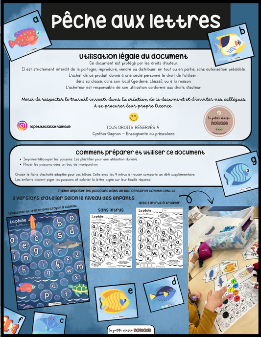 Atelier - Pêche aux lettres - Pirates et océan