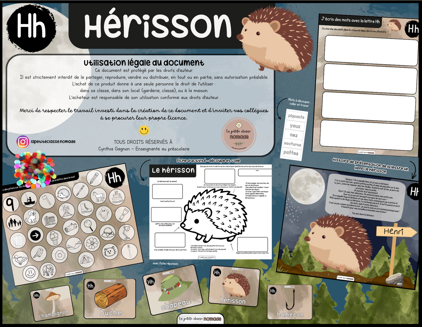 Ensemble - Ateliers de lettres thématique Forêt - Ll, Cc, Oo, Hh, Rr