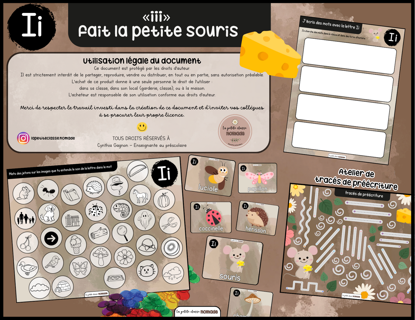 Ensemble - Ateliers de lettres thématique Automne-Halloween - Pp, Aa, Ff, Vv, Ii