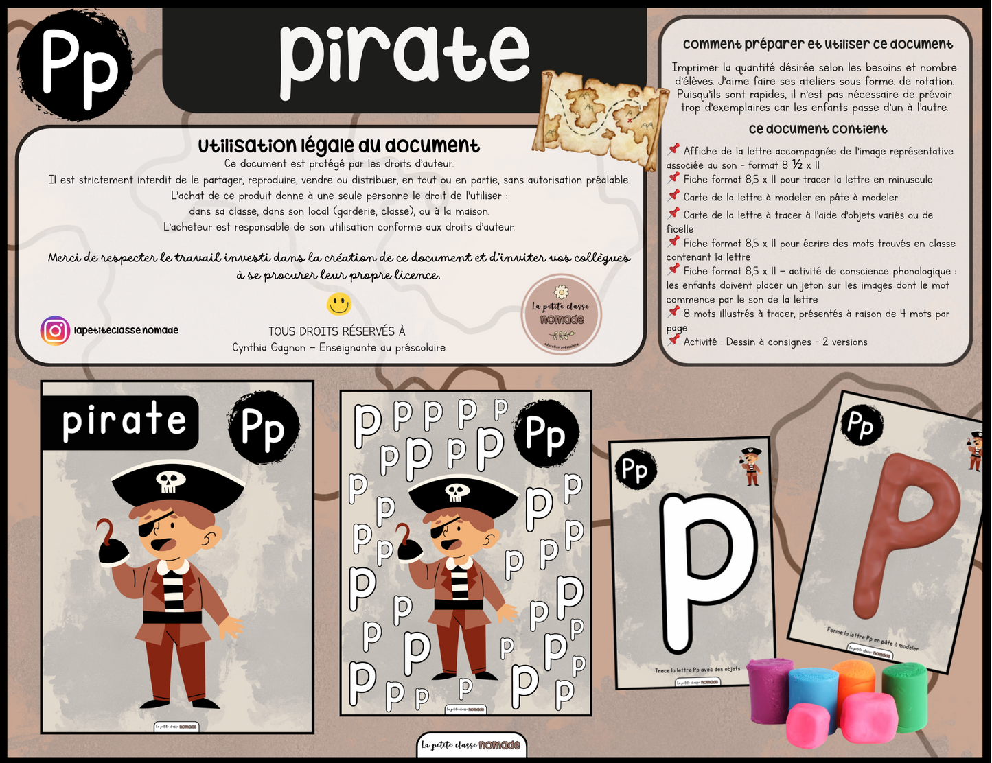 Ensemble - Ateliers de lettres thématique Pirates - Cc, Mm, Pp, Rr, Nn