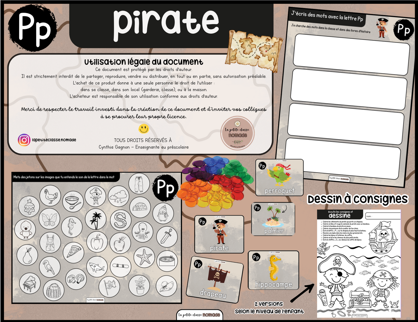 Ensemble - Ateliers de lettres thématique Pirates - Cc, Mm, Pp, Rr, Nn