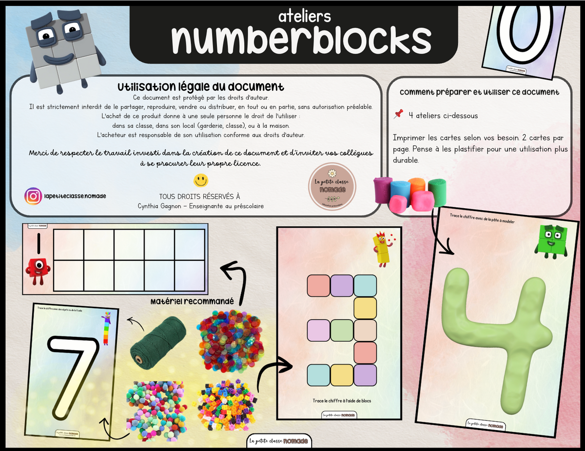 4 ateliers - Numberblocks