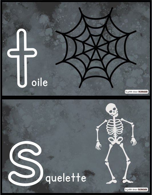 Atelier - Lettres d'Halloween et son initial