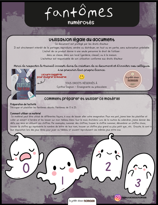 Jeu de chiffres - Fantômes numérotés