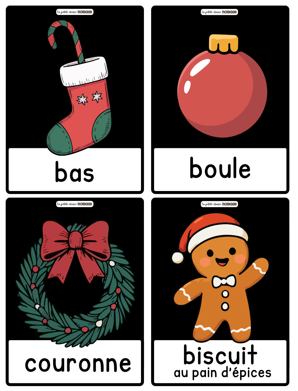 Mots imagés Noël - Petits