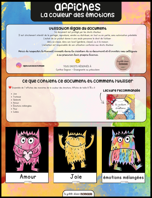 Affiches - La couleur des émotions