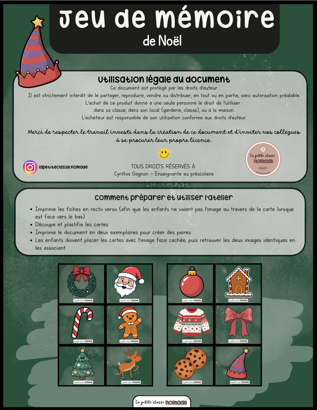 Jeu de mémoire de Noël