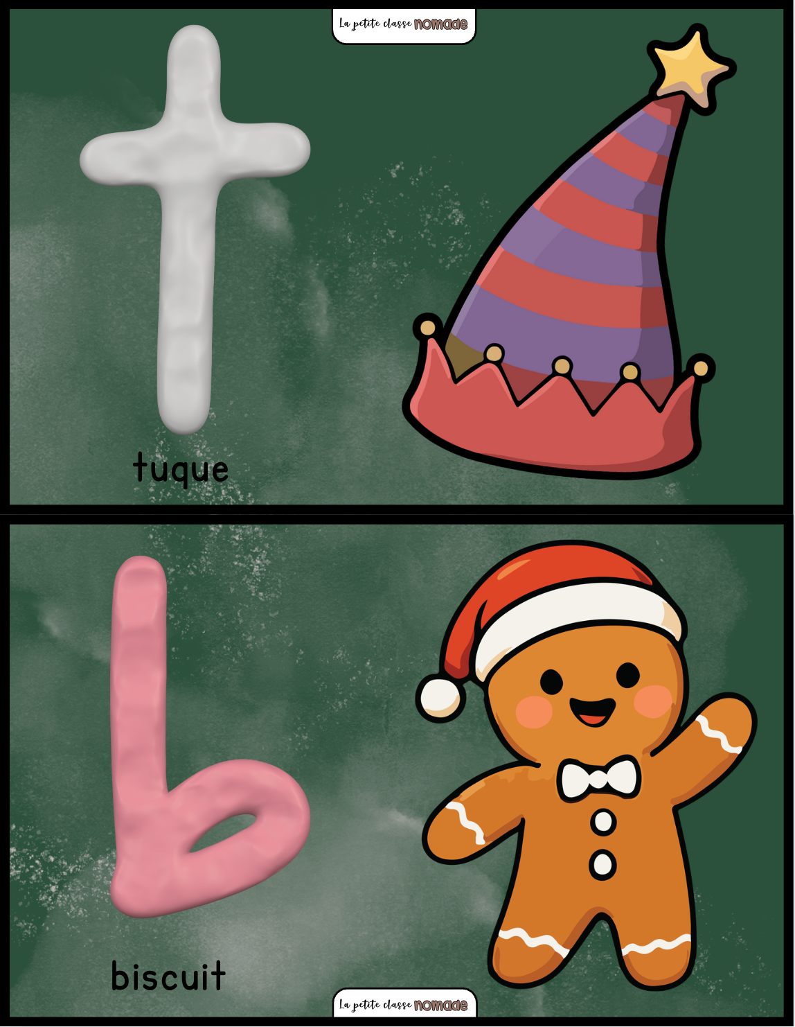Atelier - Lettres de Noël et son initial