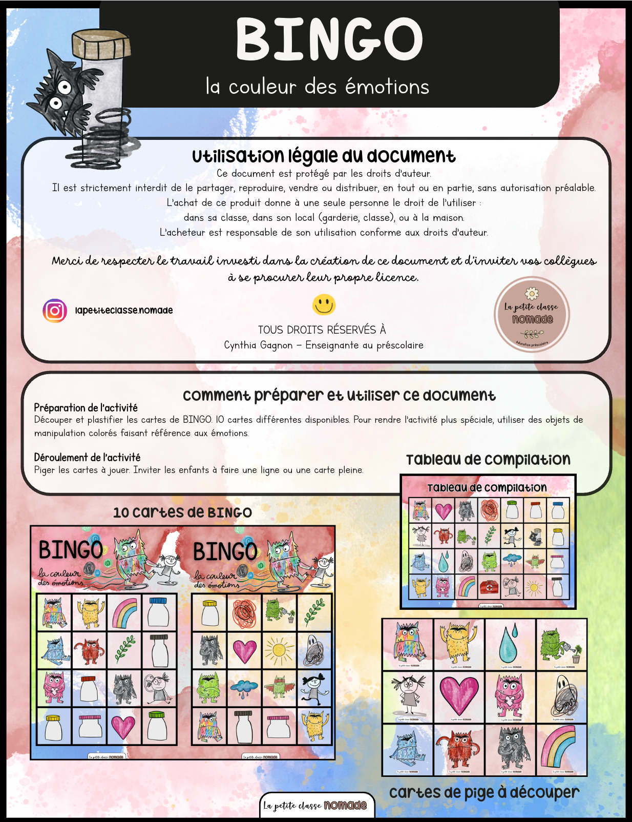 BINGO des émotions