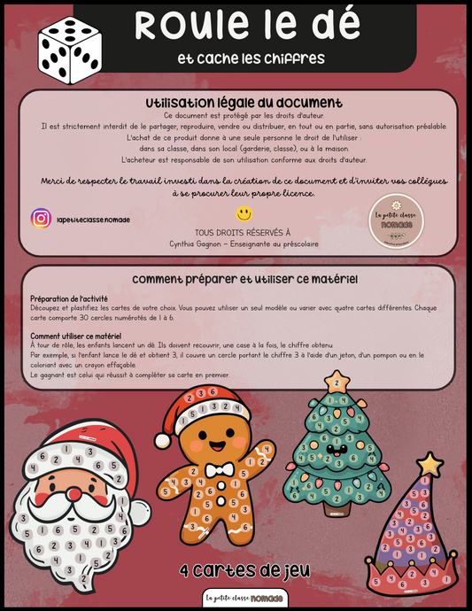 Roule le dé - Noël