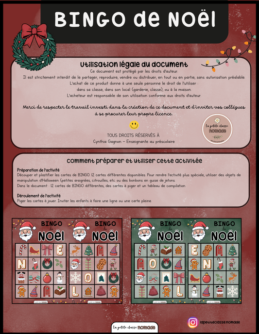 BINGO de Noël