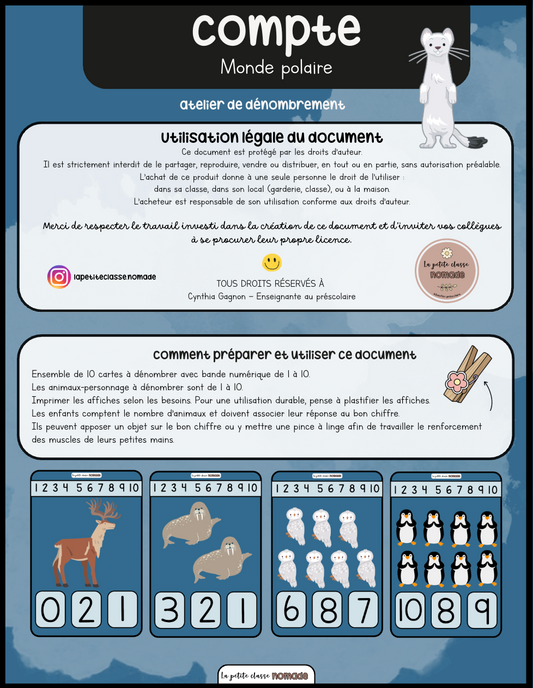 Atelier - Compte monde polaire