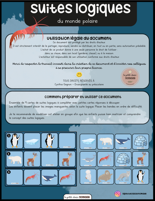 Atelier - Suites logiques monde polaire
