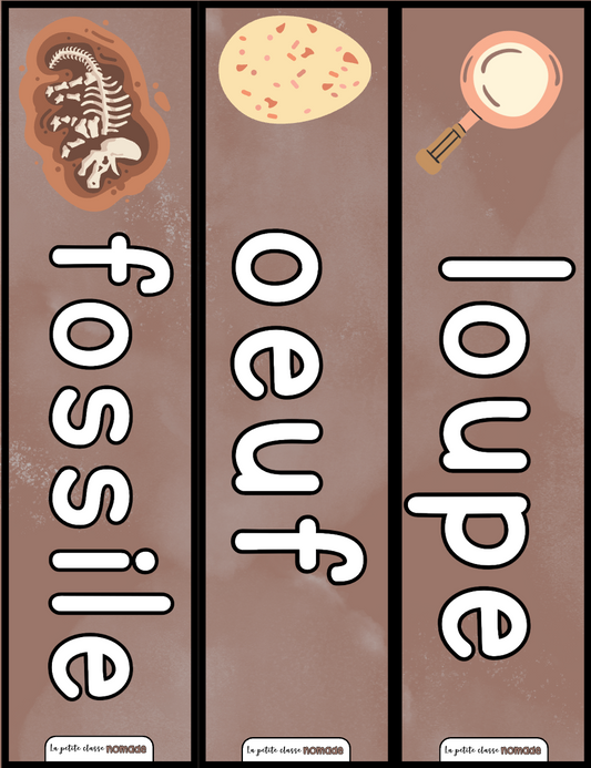 Atelier - Mots imagés à tracer - Les dinosaures