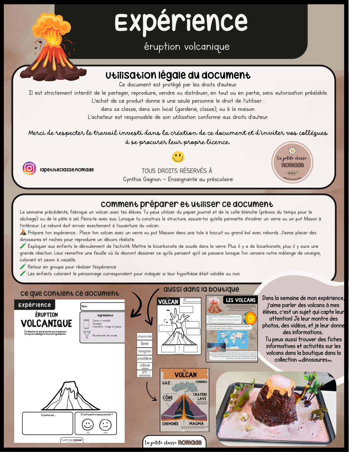 Expérience - Éruption volcanique