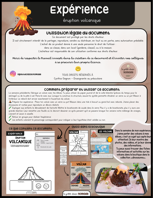 Expérience - Éruption volcanique