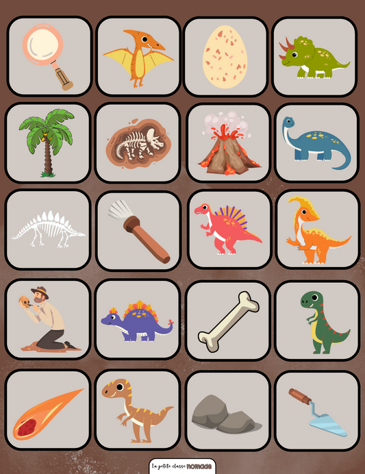 Atelier - Jeu de directions - Les dinosaures