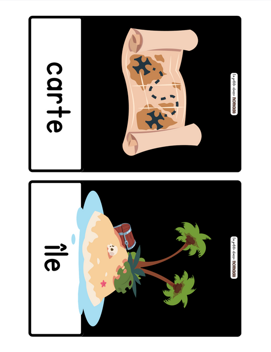 Mots imagés (grands) - Pirates et océan