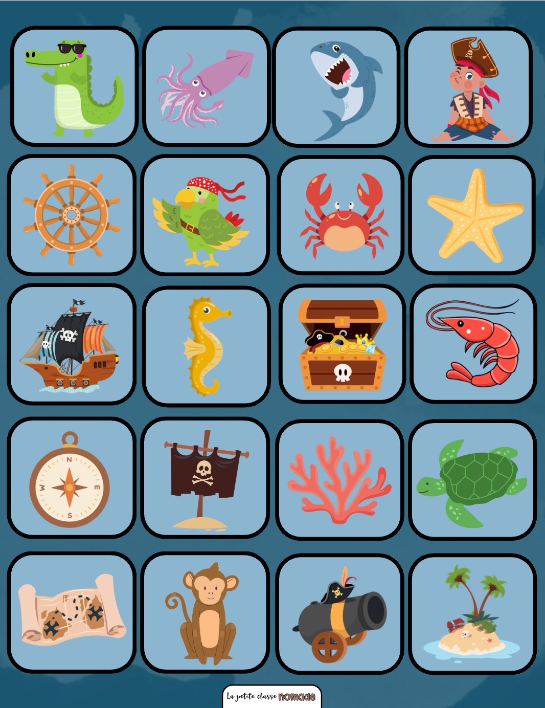 Atelier - Jeu de directions - Pirates et océan