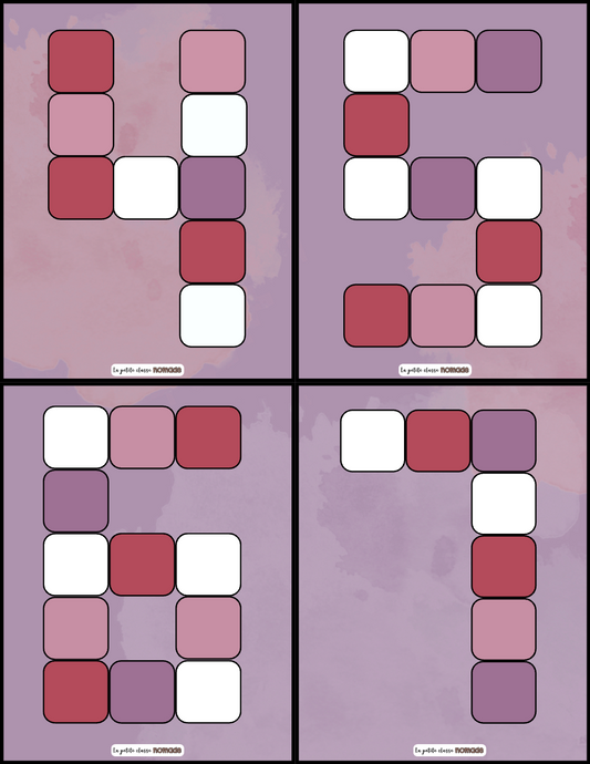 Chiffres en blocs - St-Valentin