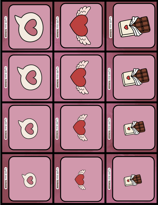 Atelier - Place les images quantités et grandeurs - St-Valentin