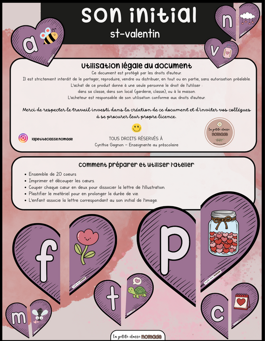 Atelier - Son initial - St-Valentin