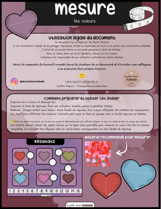 Atelier de mesure - St-Valentin