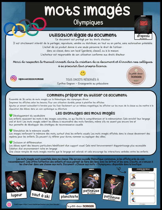 Mots imagés - Olympiques