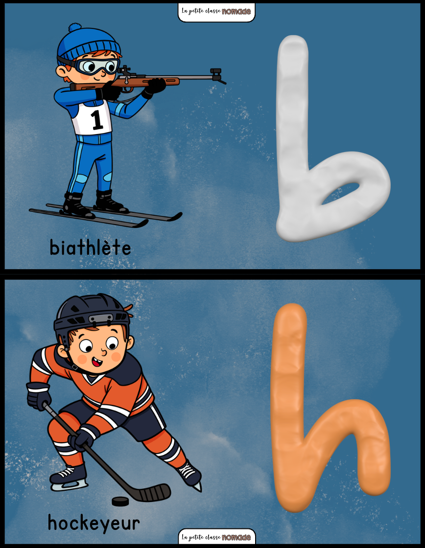 Atelier - Lettres son initial et pâte à modeler Olympiques