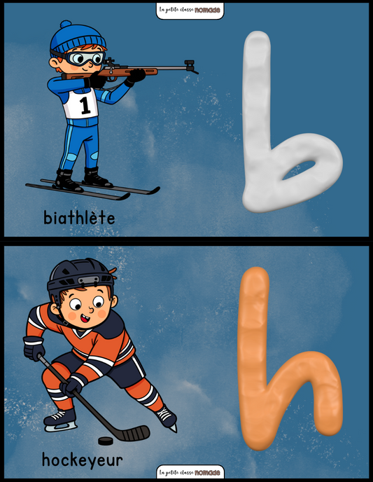 Atelier - Lettres son initial et pâte à modeler Olympiques