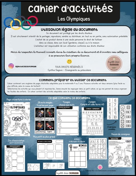 Cahier d'activités - Olympiques