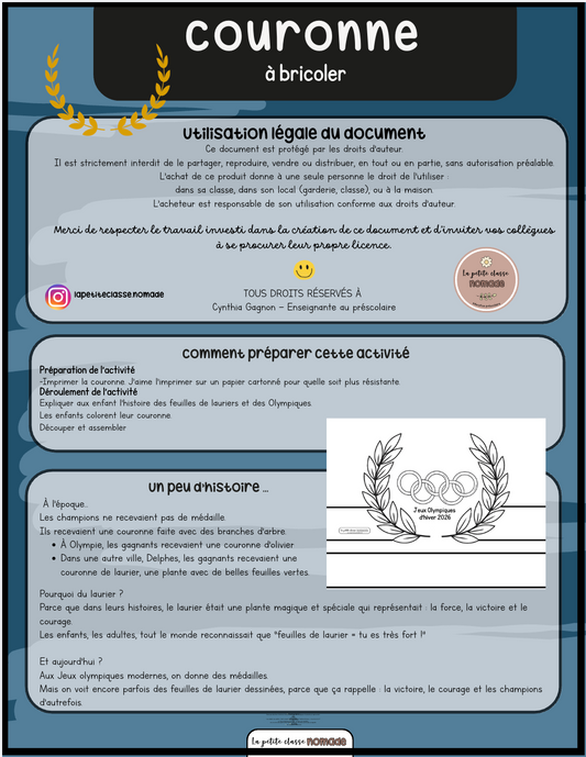 Couronne à bricoler - Olympiques