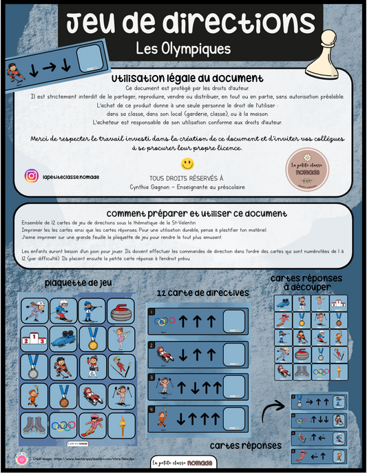 Atelier - Jeu de directions Olympiques