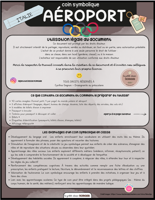 Coin symbolique - Aéroport Olympiques