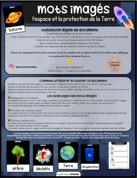 Mots imagés - Espace et environnement