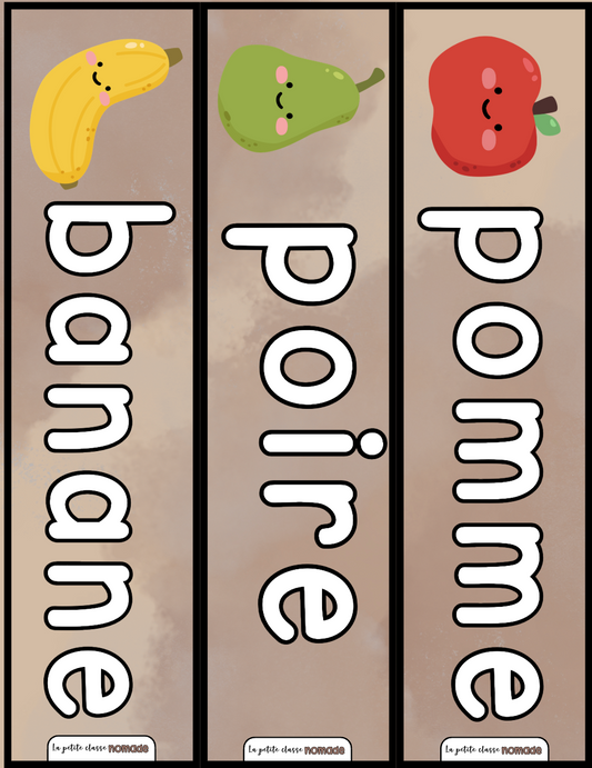 Mots imagés à tracer - Alimentation