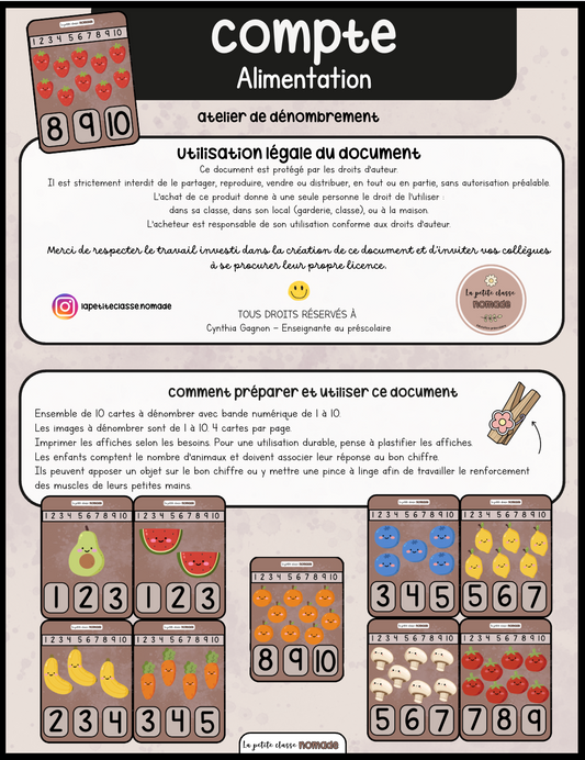 Compte - Alimentation
