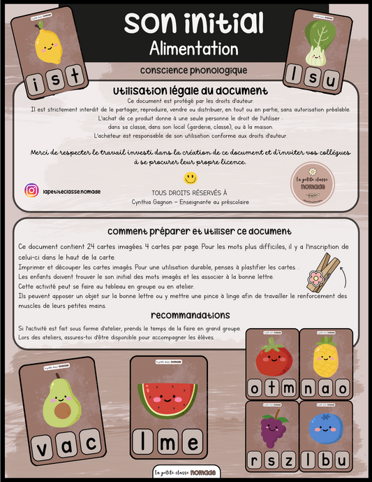 Cartes son initial - Alimentation