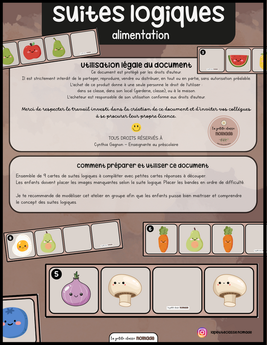 Atelier - Suites logiques alimentation