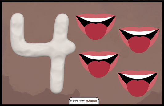 Chiffres et pâte à modeler - Corps humain