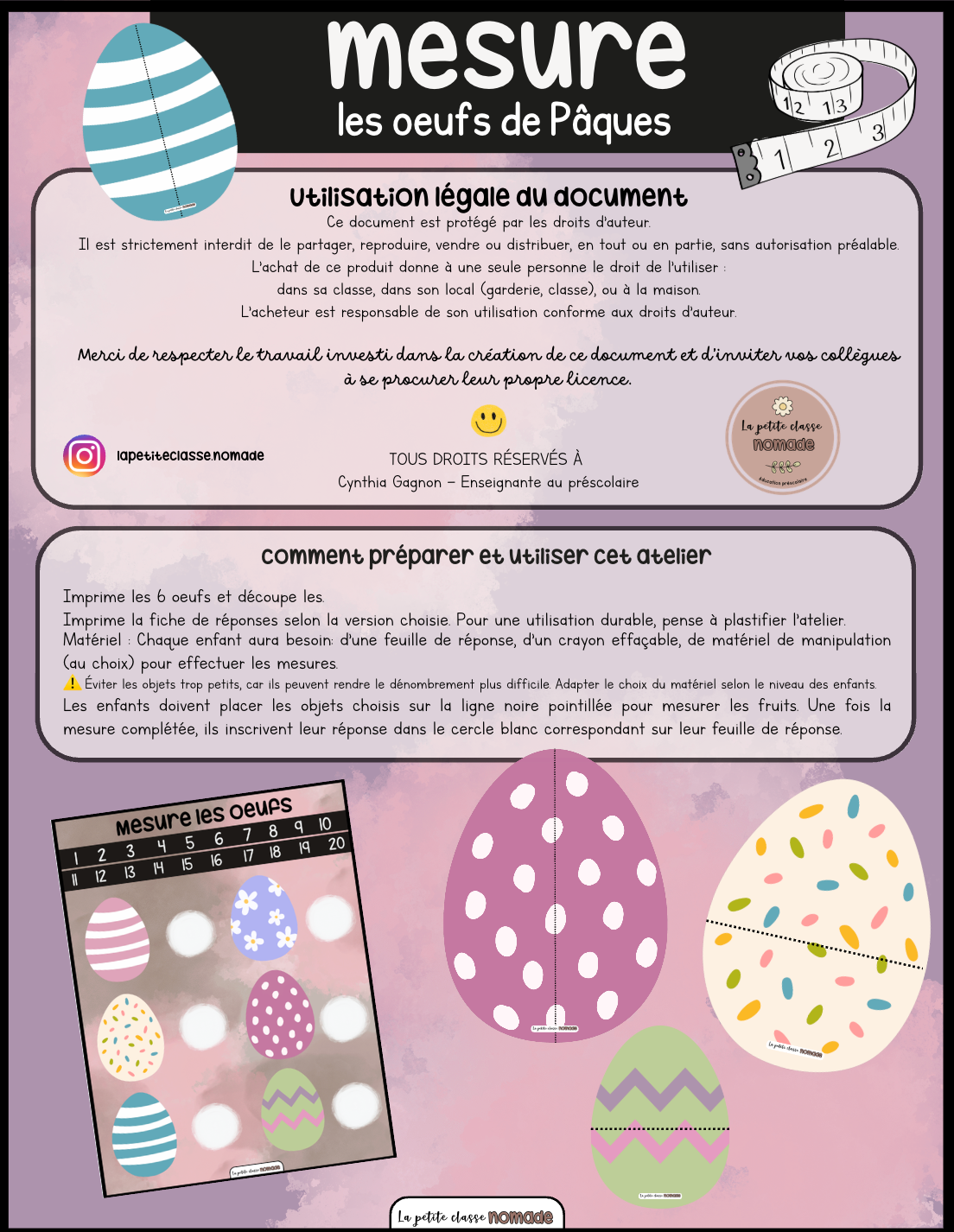 Ensemble de 5 ateliers/activités -  Pâques et printemps