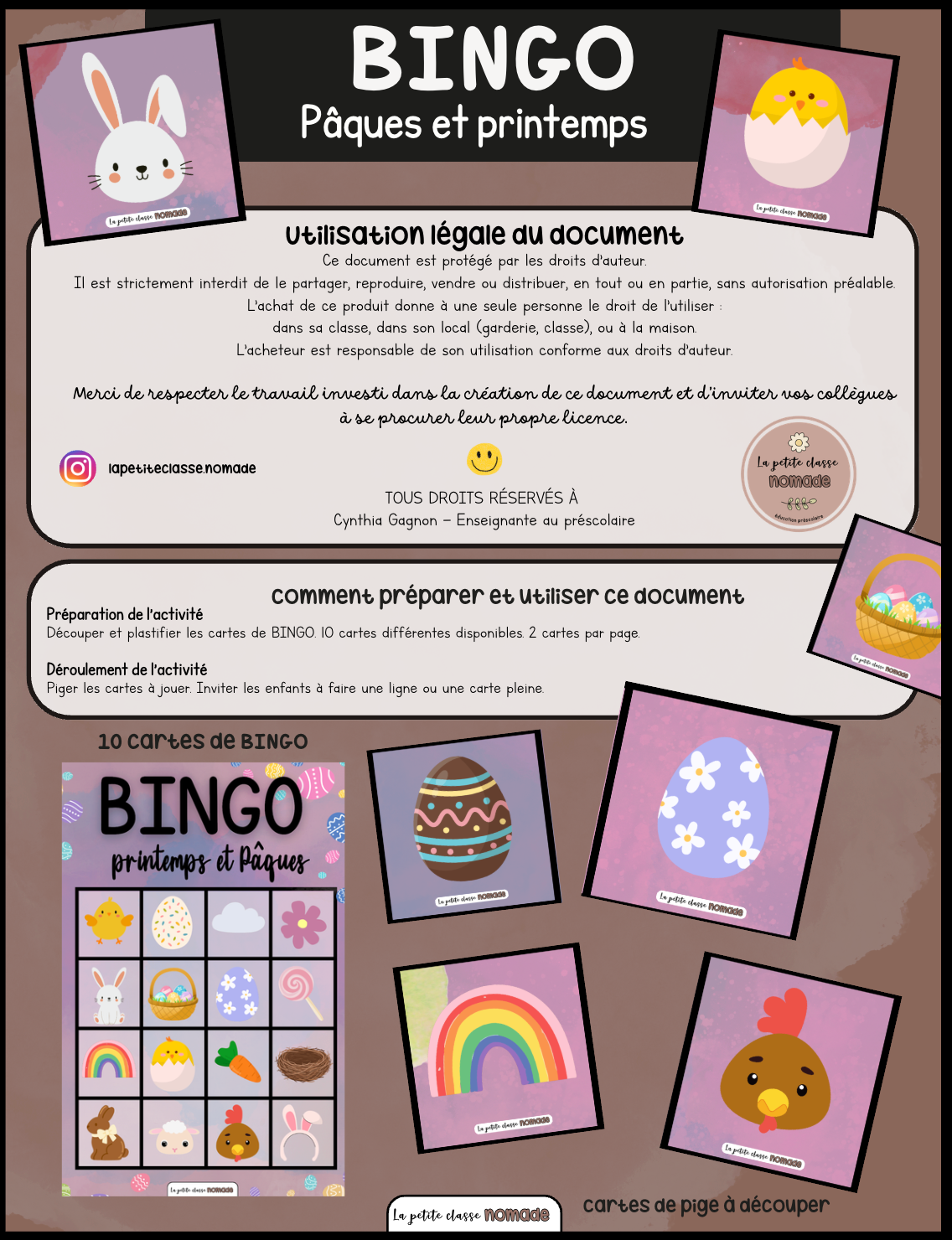 BINGO - Pâques et printemps