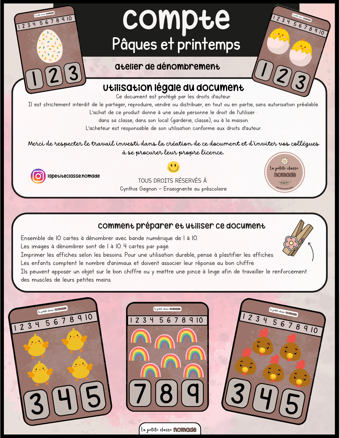 Atelier compte - Pâques printemps