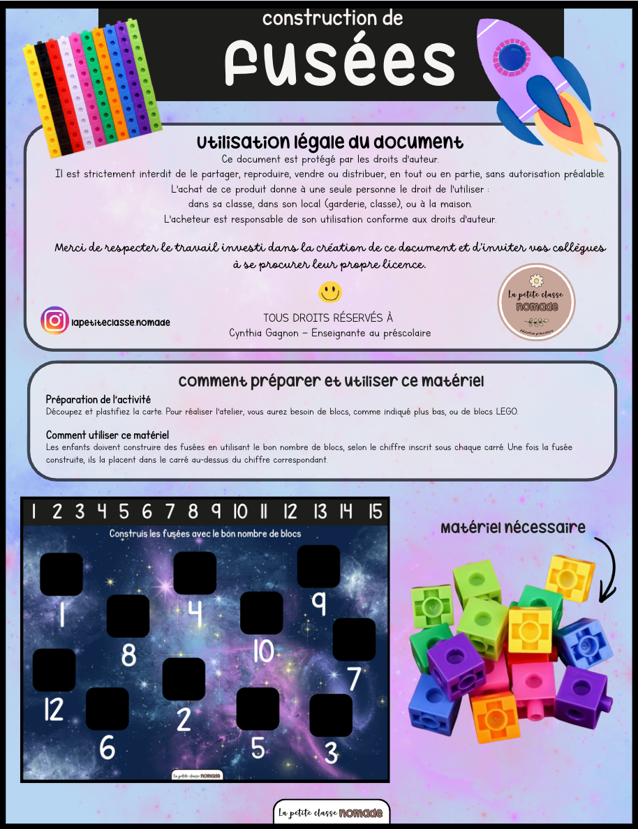 Atelier - Construction de fusées de l'espace
